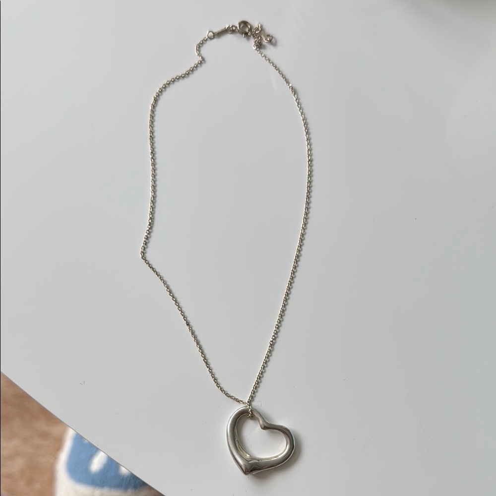 Tiffany & Co. Elsa Peretti Silver Heart Necklace